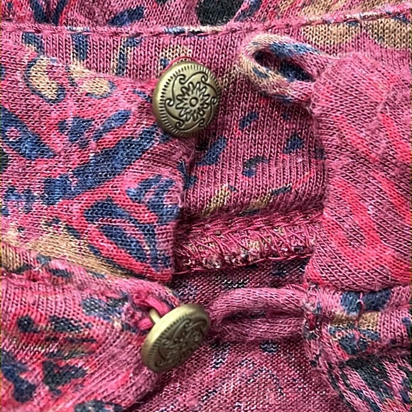 Free People Nouveau Draped Tulip Long Sleeve Blouse Top Burgundy S - Picture 13 of 15